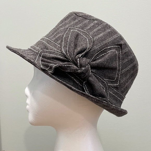 Something Special Accessories - Grey Pinstriped Fedora